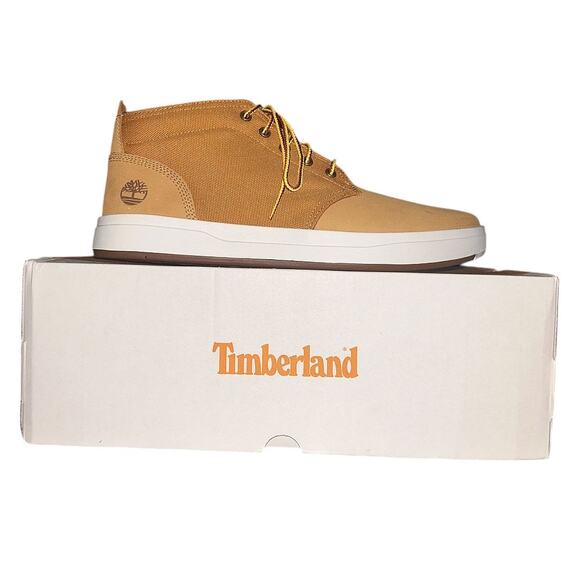 Timberland Davis Square Chukka Leather & Fabric Sneaker Boots 10 - Picture 1 of 10
